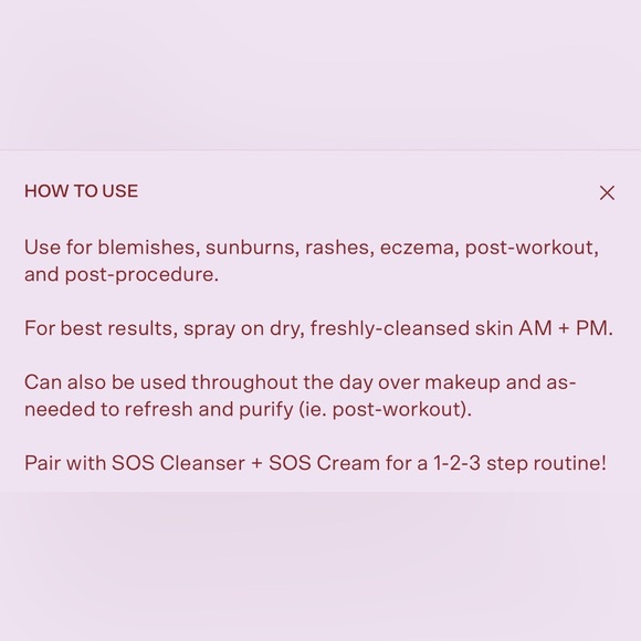 New SOS Tower 28 Daily Rescue Facial Spray - Spray Protecteur for Skin Flare-Ups - Picture 10 of 13